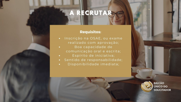 RECRUTAMENTO DE LICENCIADO EM SOLICITADORIA OU EM DIREITO
